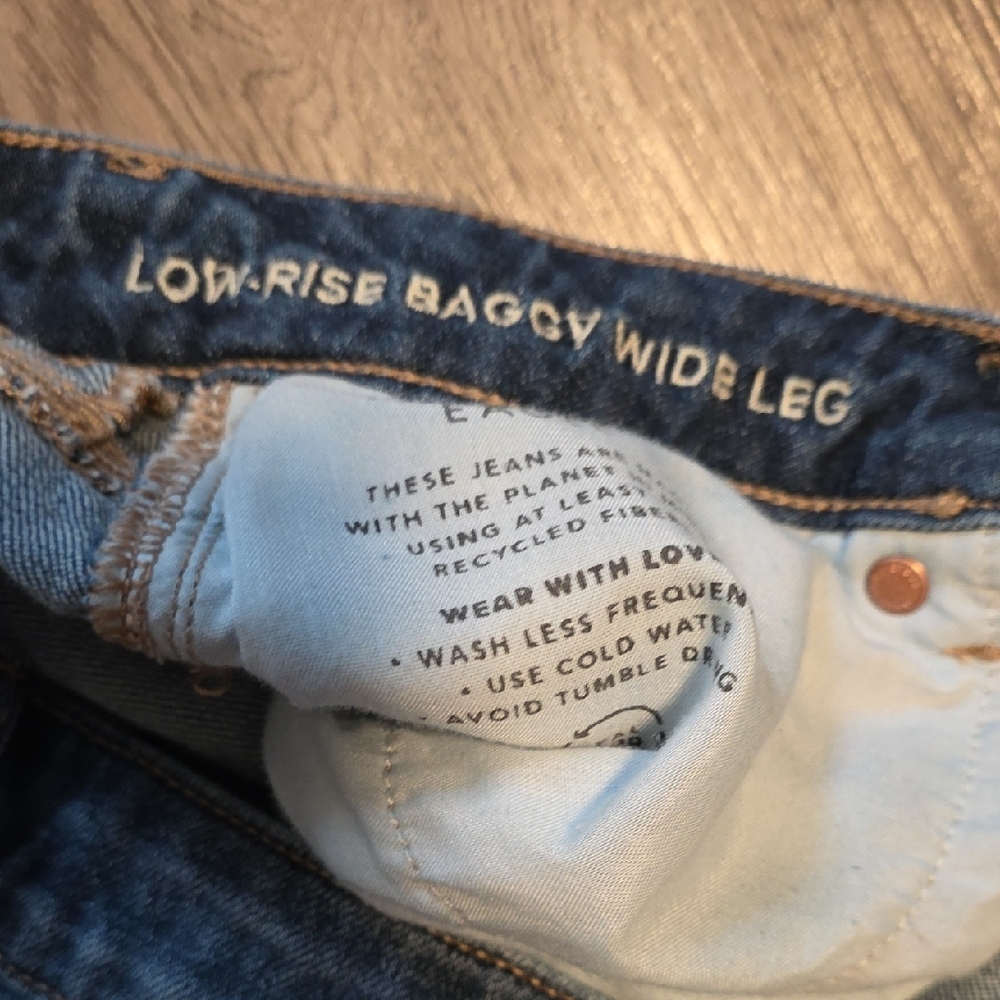 Low-Rise Baggy Wide Leg Jeans Extra Long - Picture 2 of 4